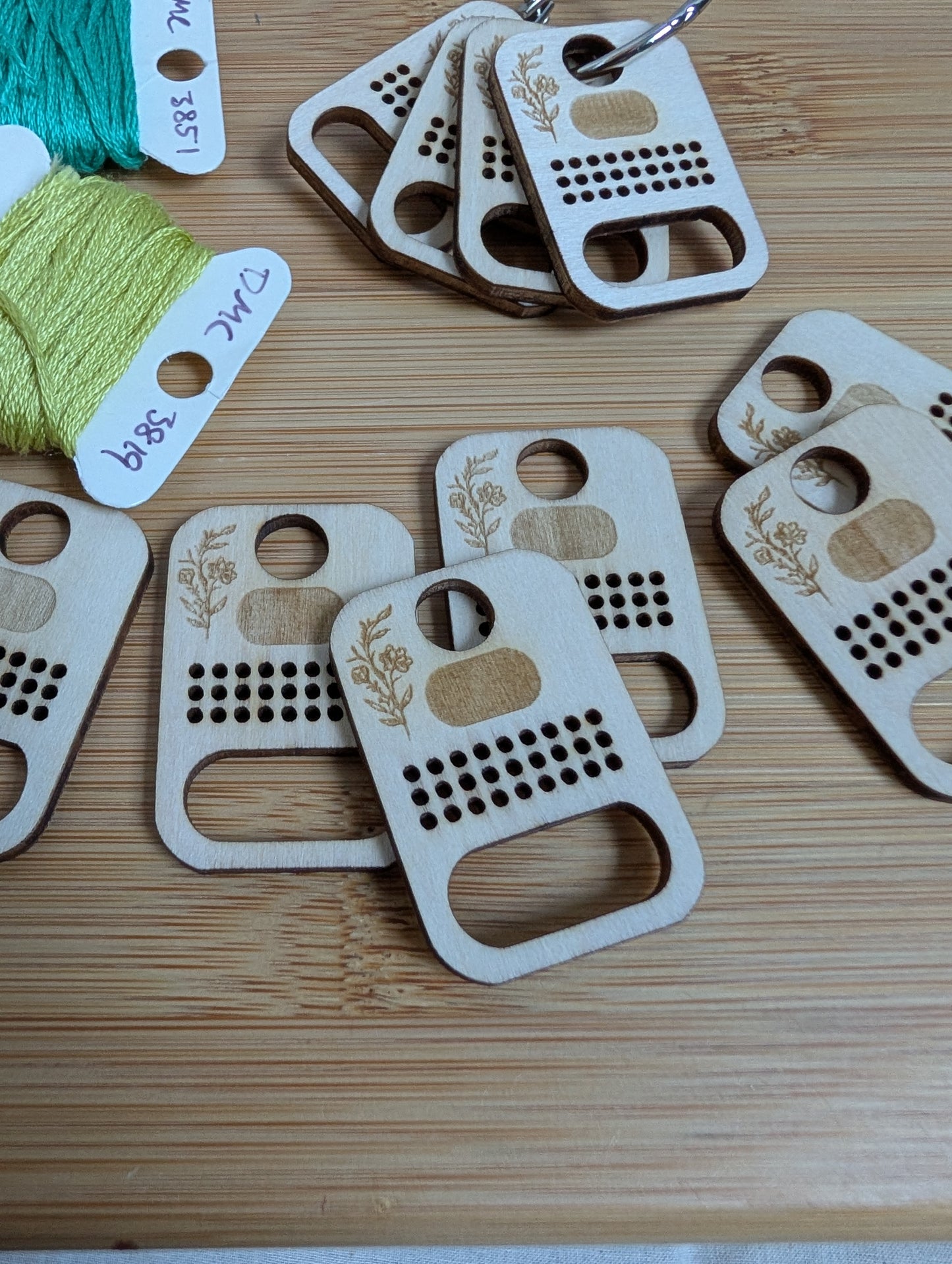 Basswood Floss Drops - Set of 10 – Laser Cut Embroidery Organizer