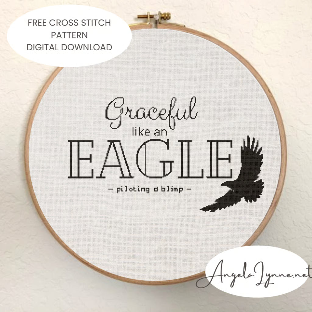 Cross Stitch Pattern - Portal 2 - Graceful Like an Eagle