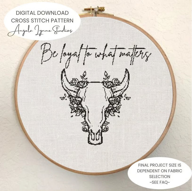 Cross Stitch Pattern - Red Dead Redemption 2 - Be Loyal to What Matters