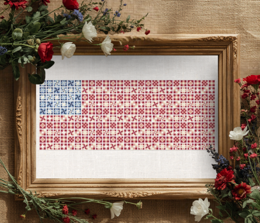 Cross Stitch Pattern - USA 250th Flag