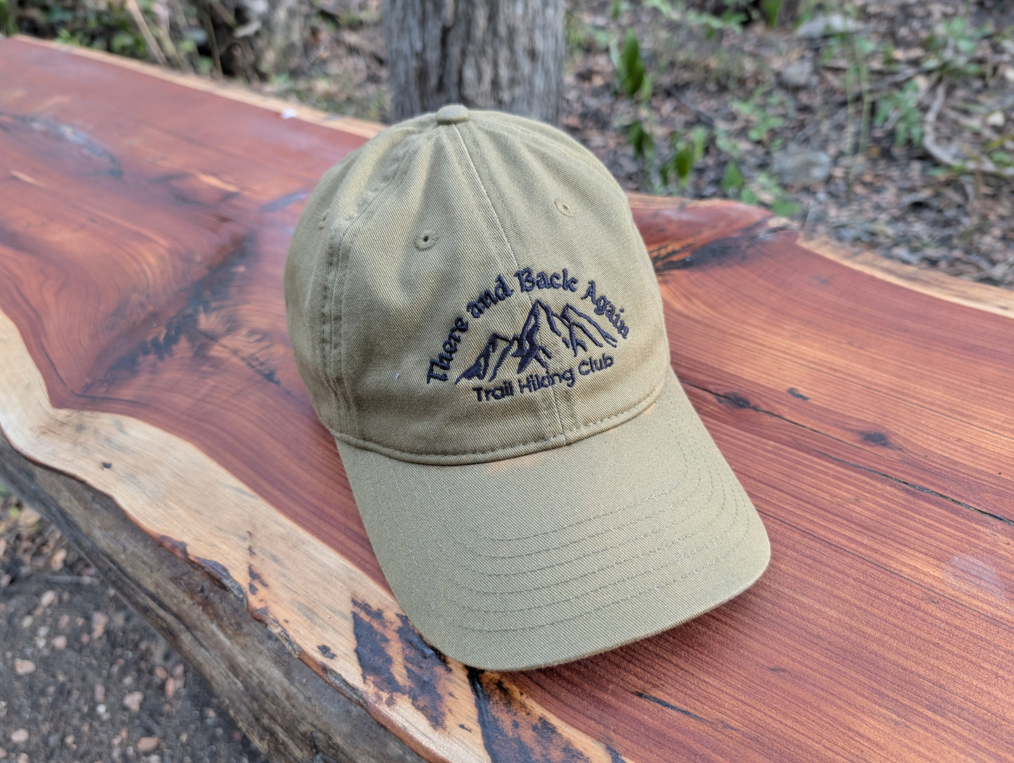 Hat - Organic Baseball / Dad Hat - There and Back Again, Trail Hiking Club