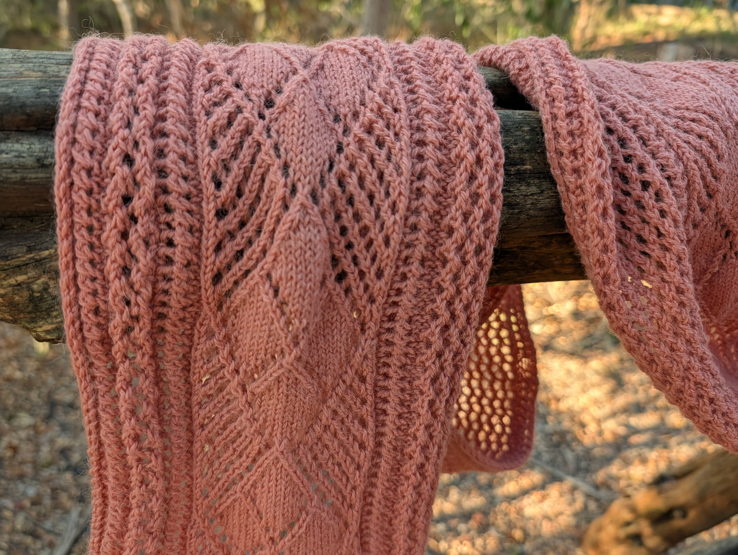 Knitting Pattern - Scarf - Argyle Lace - Spring Scarf Wrap