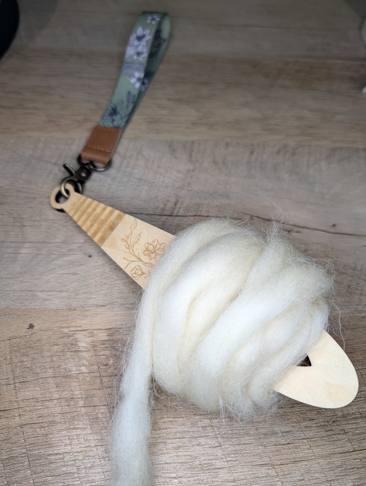 Wrist Distaff - Sheep - Optional Wristlet
