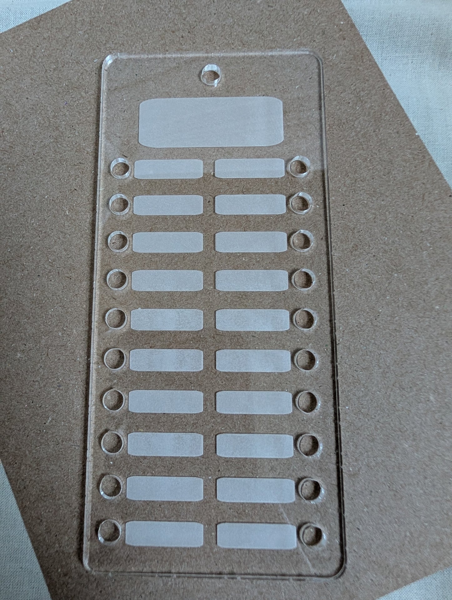 Clear Acrylic Floss Organizer – Reusable Thread Palette Board