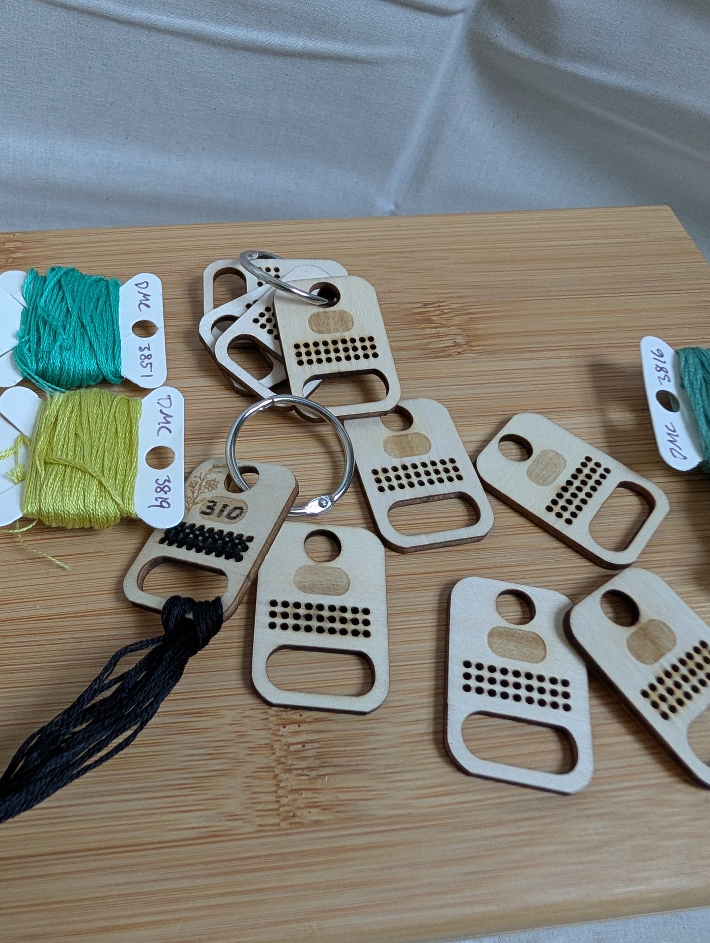 Basswood Floss Drops - Set of 10 – Laser Cut Embroidery Organizer