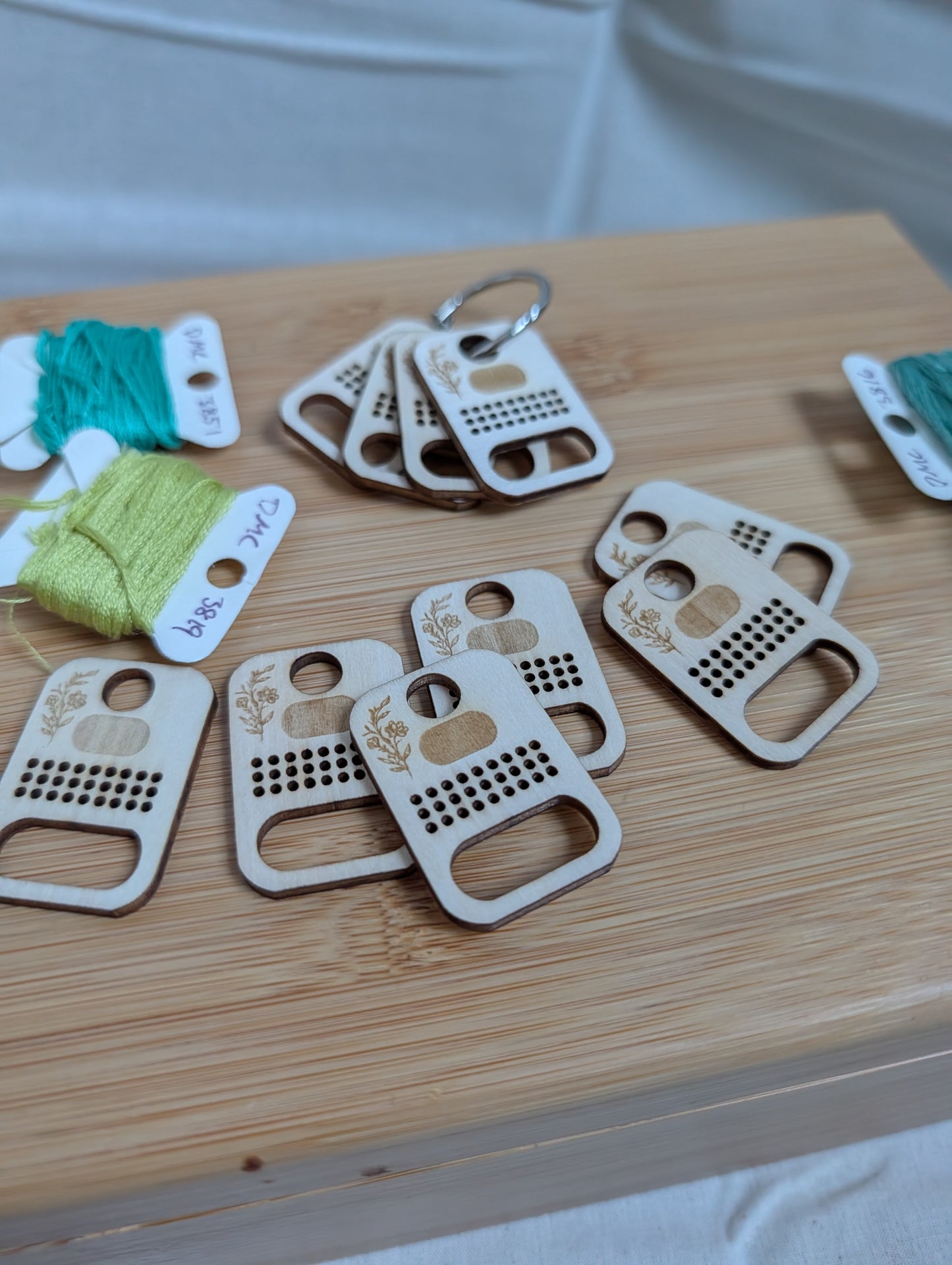 Basswood Floss Drops - Set of 10 – Laser Cut Embroidery Organizer