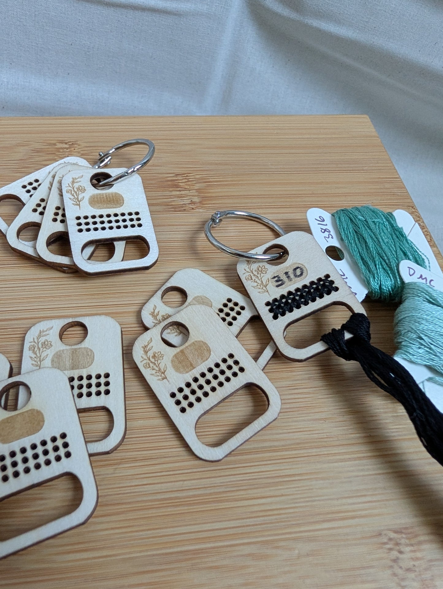 Basswood Floss Drops - Set of 10 – Laser Cut Embroidery Organizer