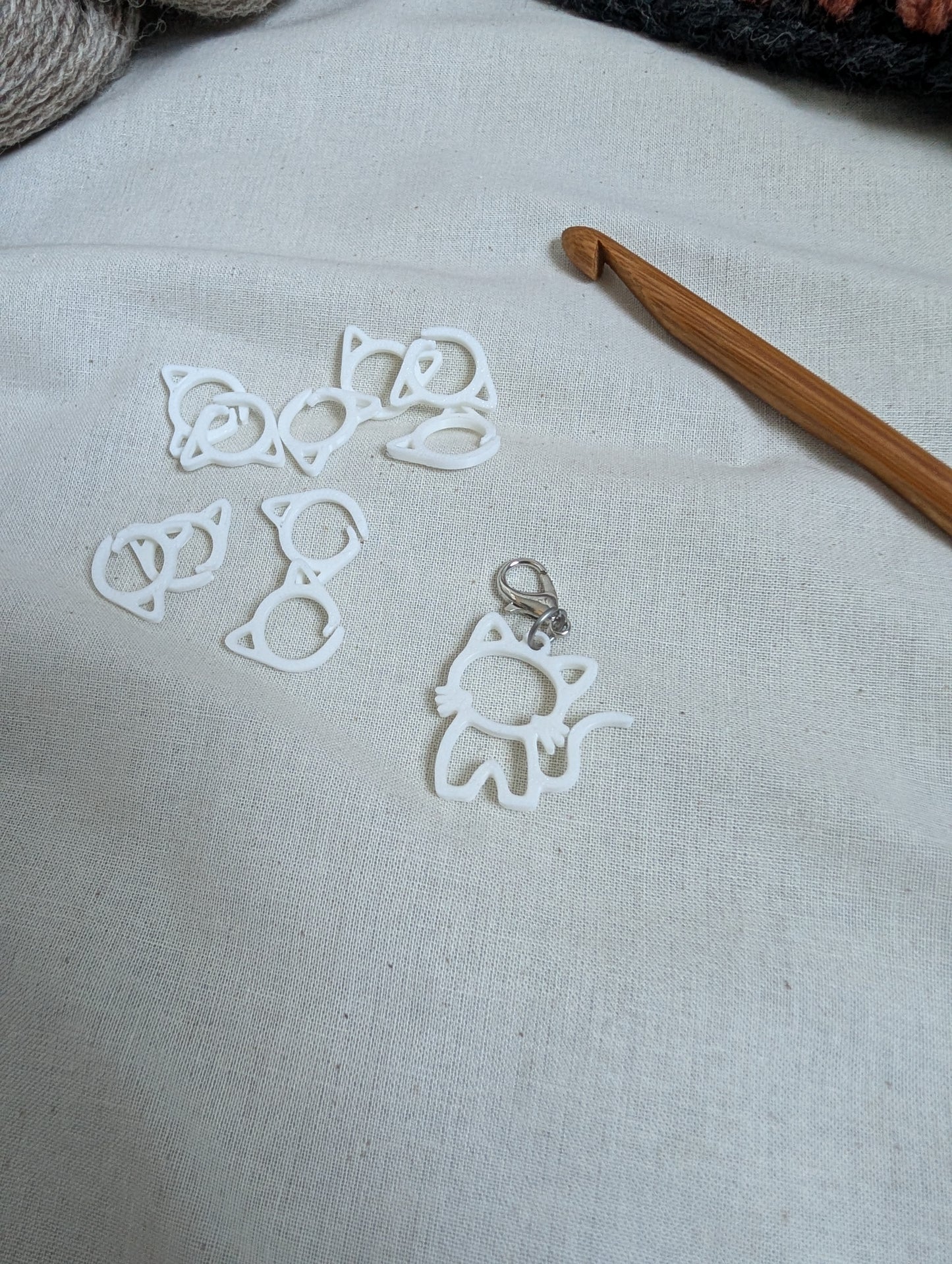 Minimalist Cat Crochet Stitch Marker Set