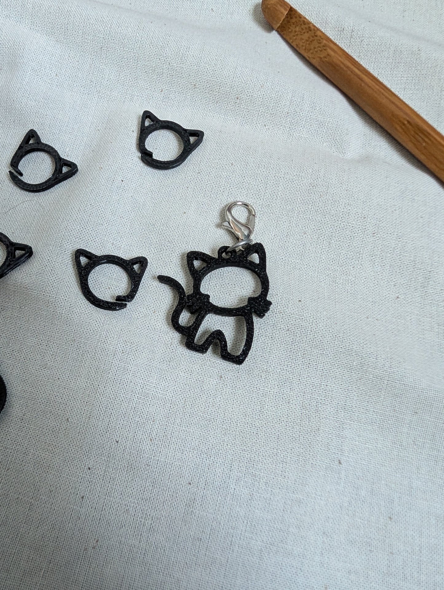 Minimalist Cat Crochet Stitch Marker Set