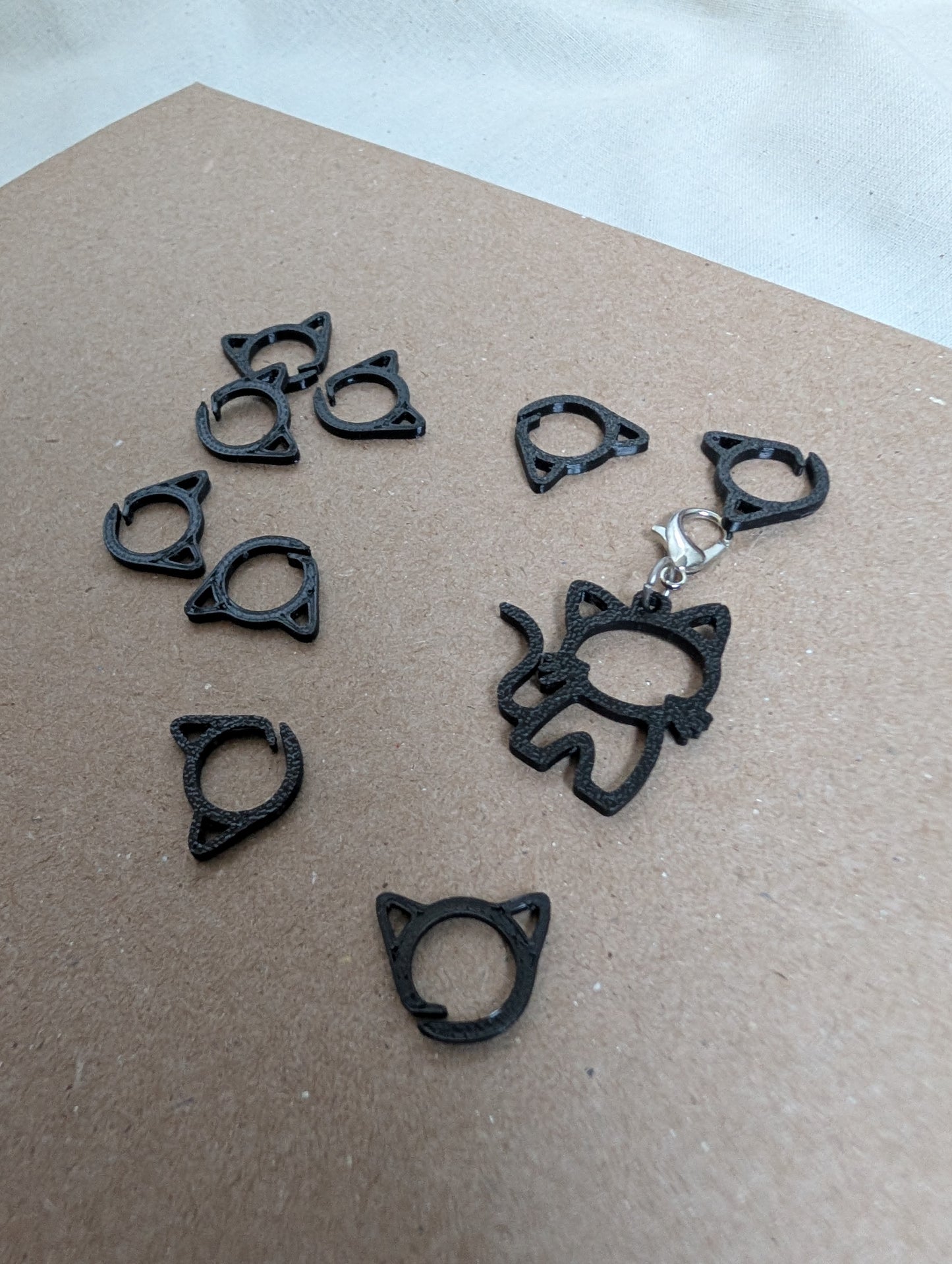 Minimalist Cat Crochet Stitch Marker Set