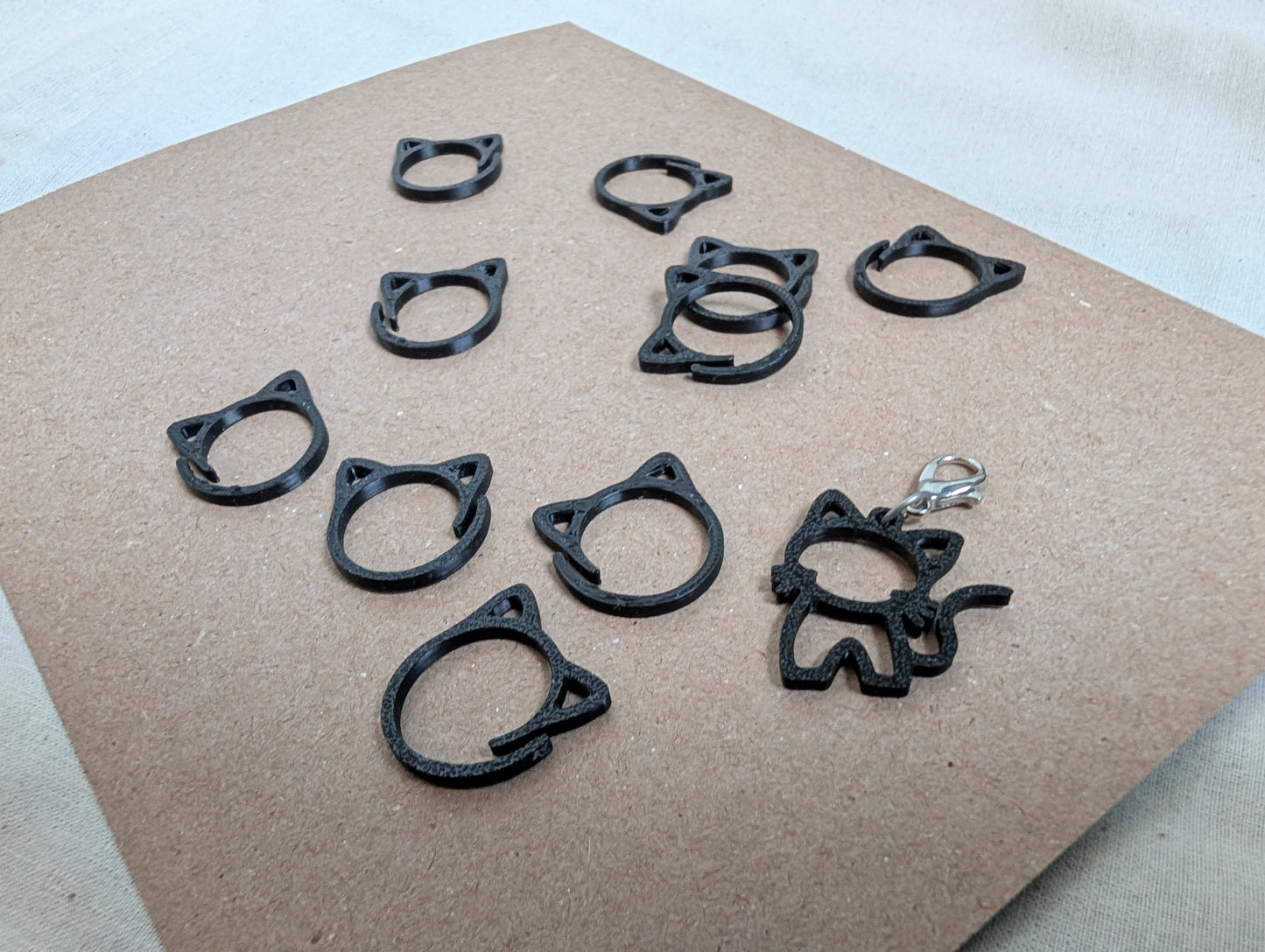 Minimalist Cat Crochet Stitch Marker Set