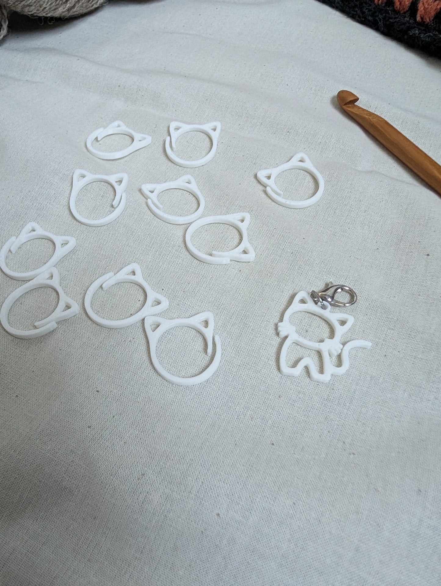 Minimalist Cat Crochet Stitch Marker Set
