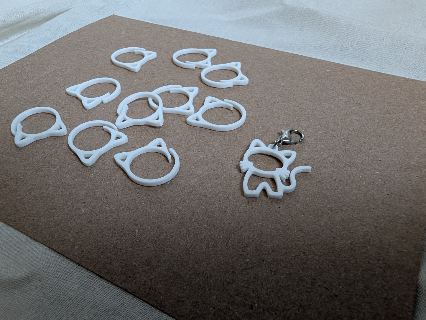 Minimalist Cat Crochet Stitch Marker Set
