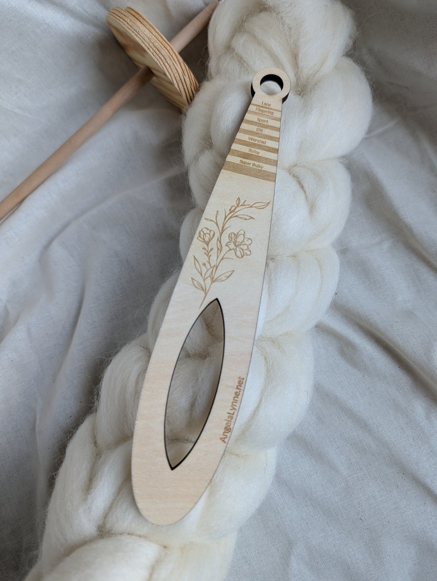 Wrist Distaff - Floral - Optional Wristlet