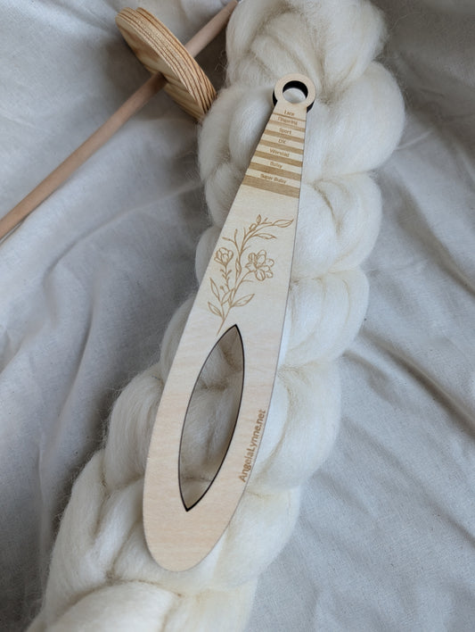 Wrist Distaff - Floral - Optional Wristlet