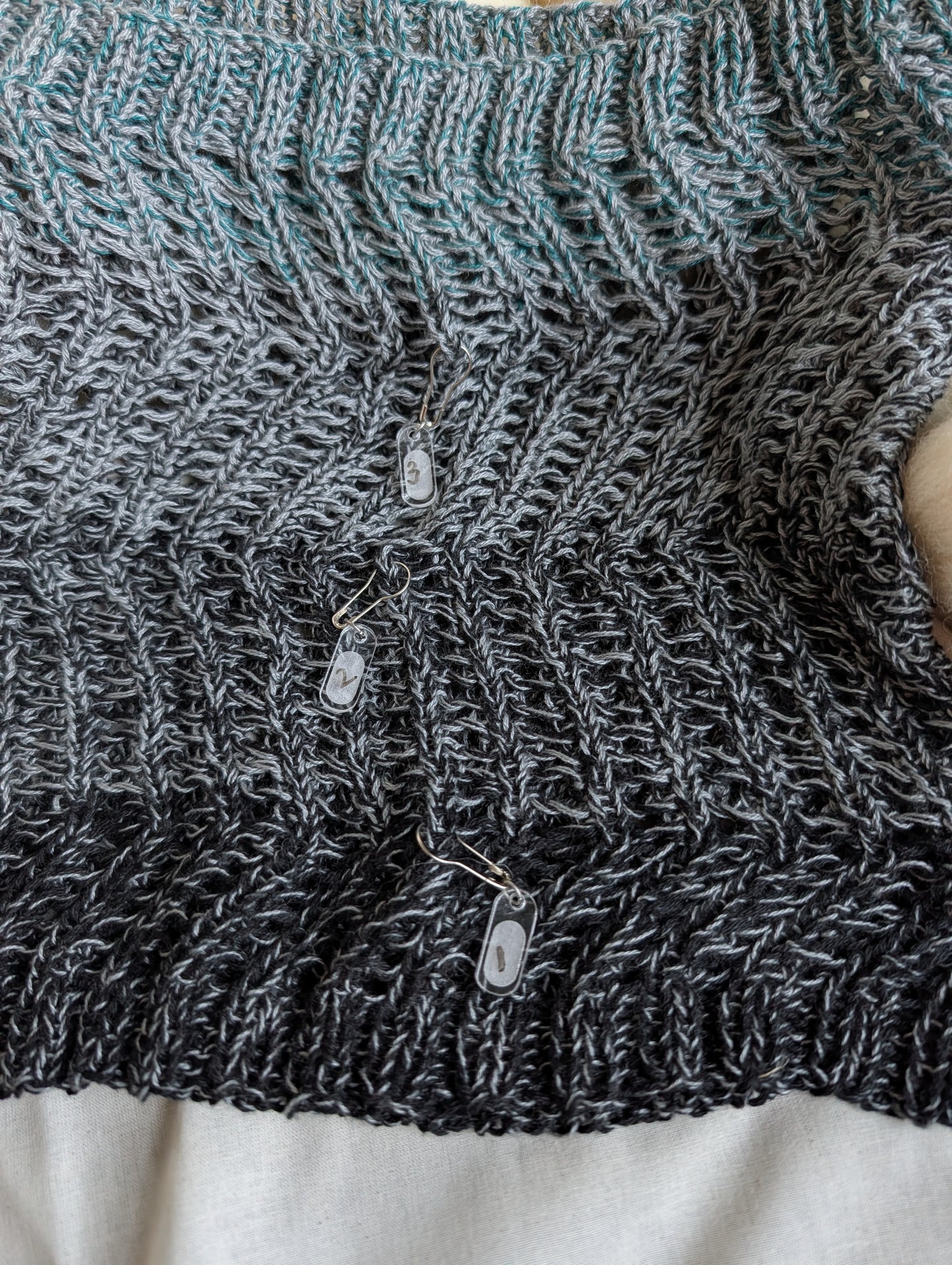 Clear acrylic stitch marker - custom reusable label