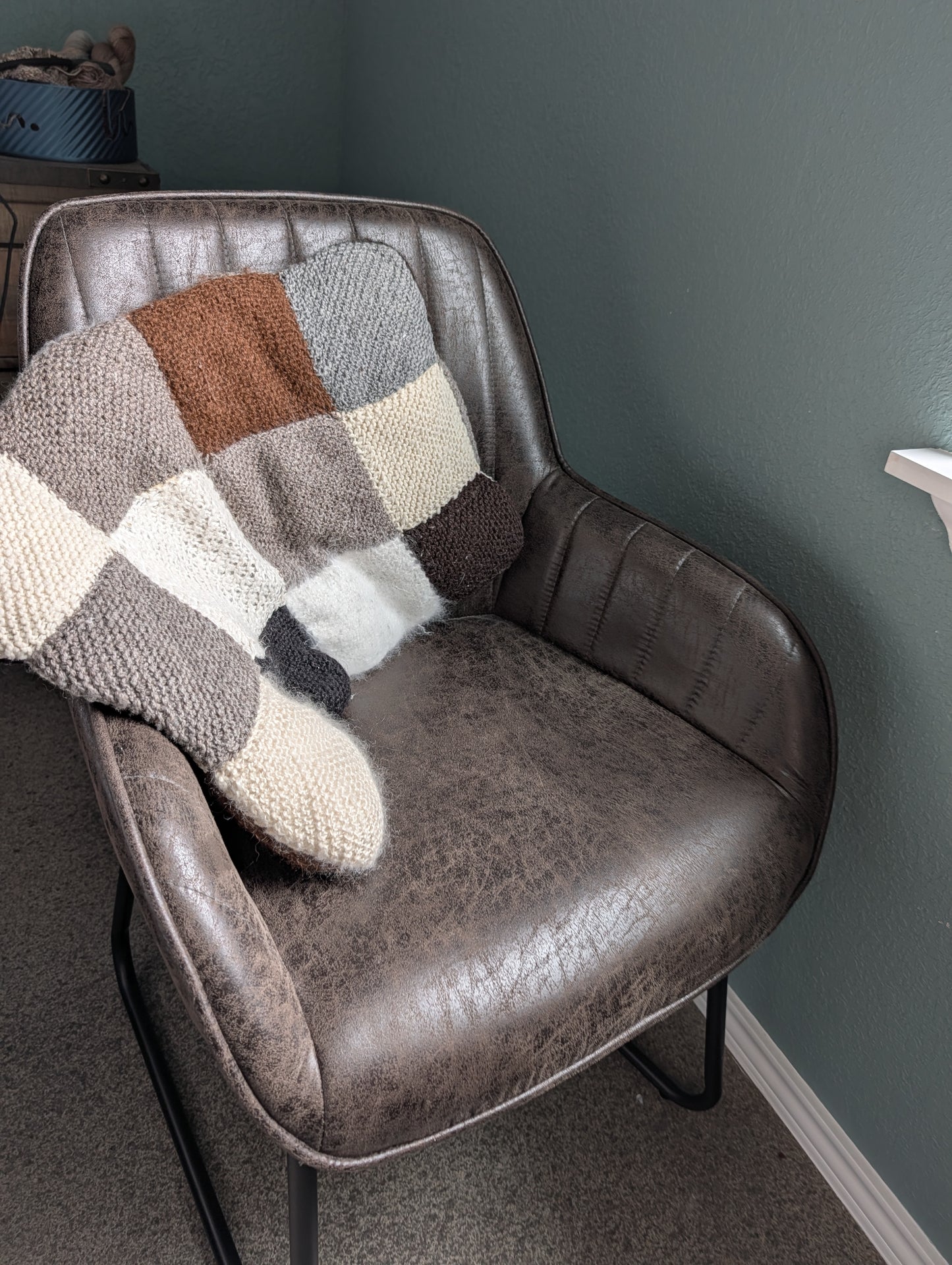 Knitting Pattern - Cushion - Scrappy Squares