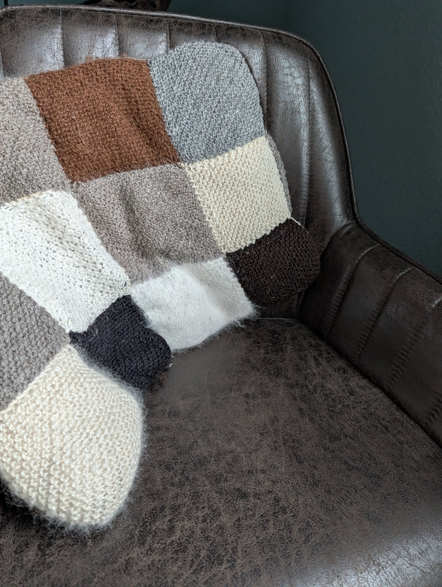 Knitting Pattern - Cushion - Scrappy Squares