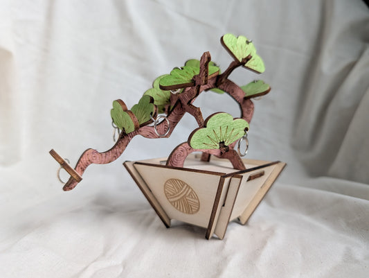 Bonsai Stitch Marker Tree – Made to Order - Functional Fiber Art (Set of 12 Stitch Markers)