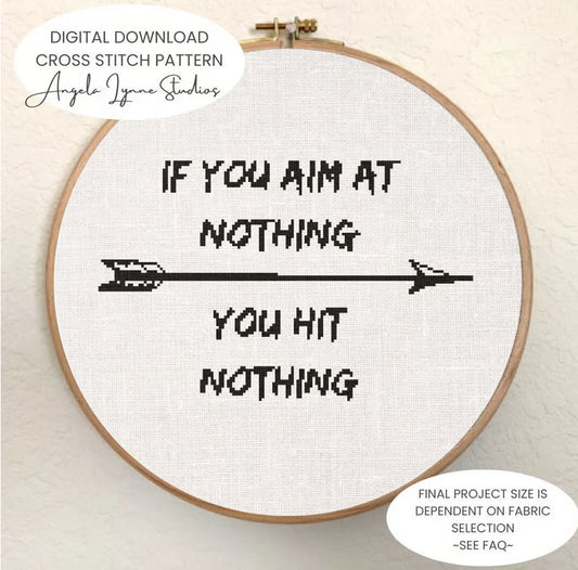 Cross Stitch Pattern - Shang-Chi - Aim at Nothing