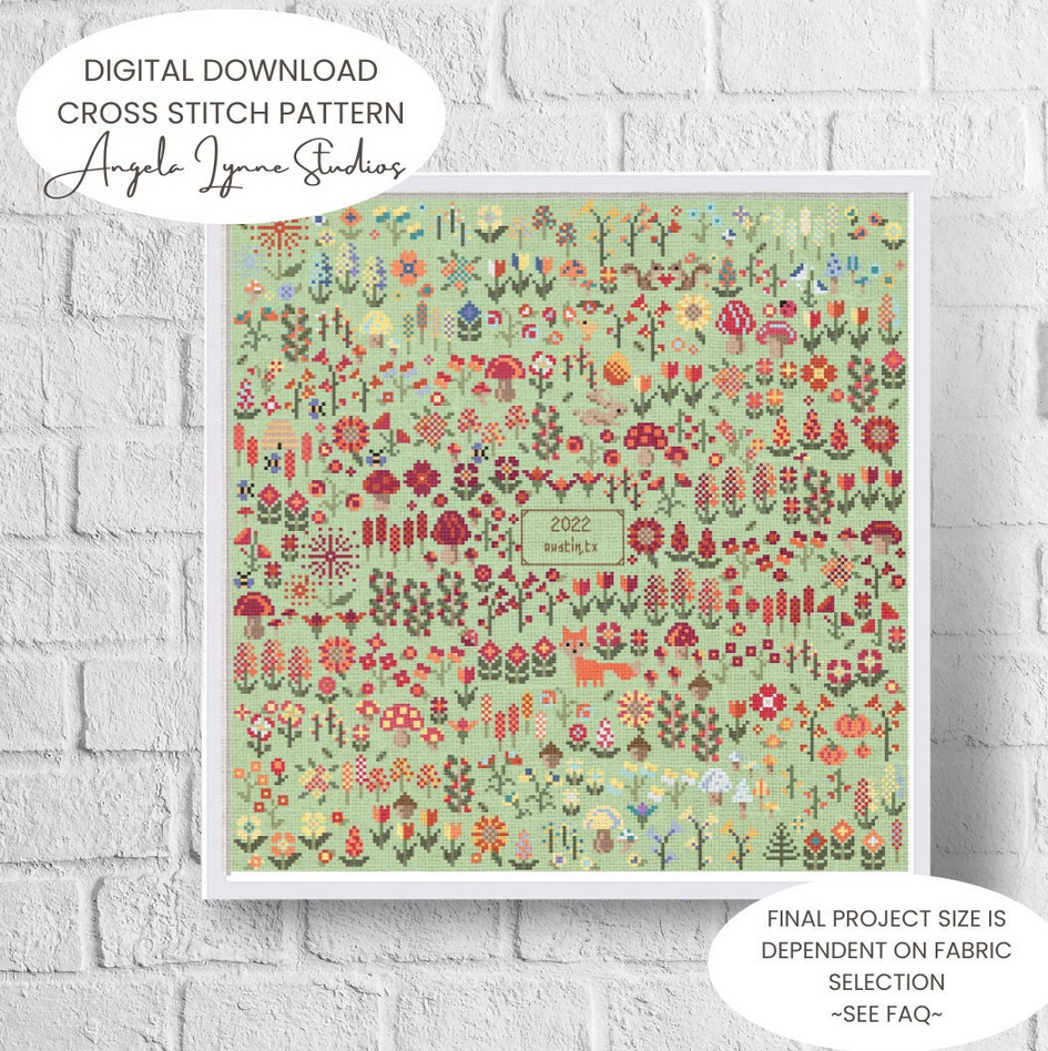 Cross Stitch Pattern - High Low Temperature Stitch-A-Long - Garden