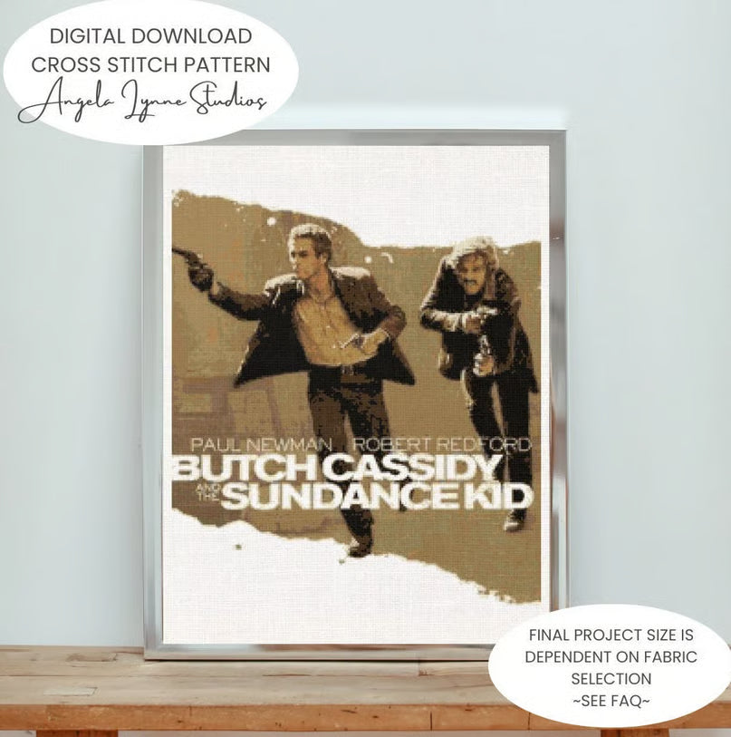 Cross Stitch Pattern - Butch Cassidy and the Sundance Kid - Movie Poster