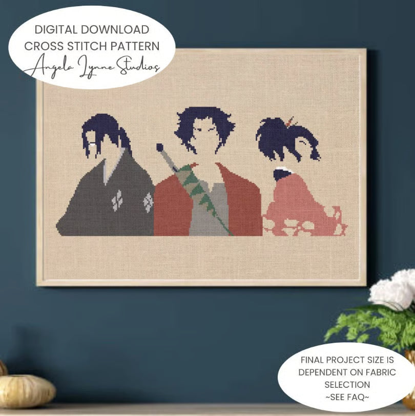 Cross Stitch Pattern - Samurai Champloo - Minimalist Trio