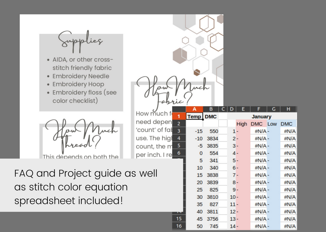 Cross Stitch Pattern - High Low Temperature Stitch-A-Long - Garden
