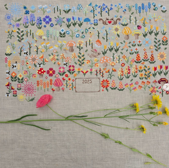 Cross Stitch Pattern - High Low Temperature Stitch-A-Long - Garden