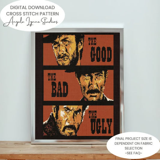 Cross Stitch Pattern - The Good, The Bad, The Ugly