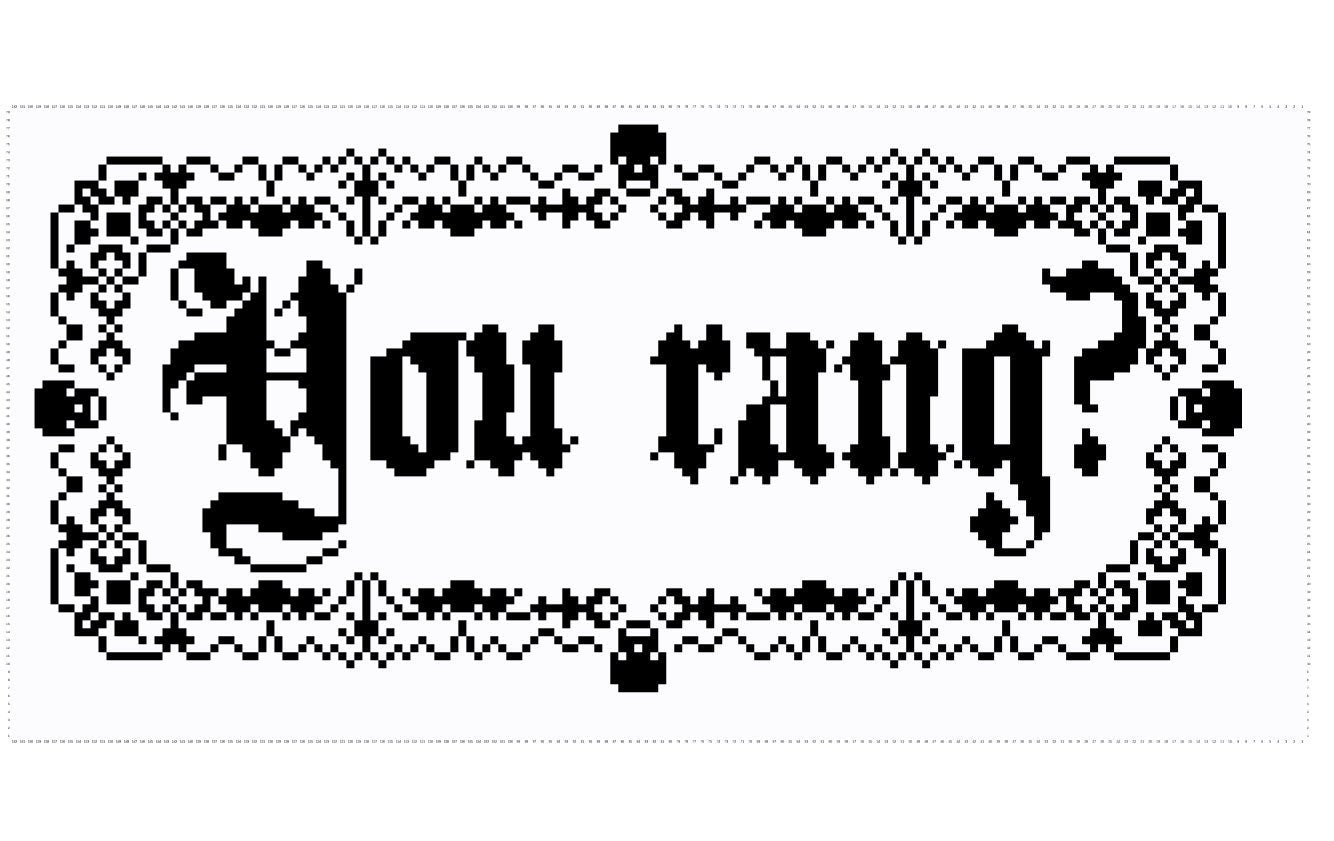Cross Stitch Pattern - Addams Family - You rang?