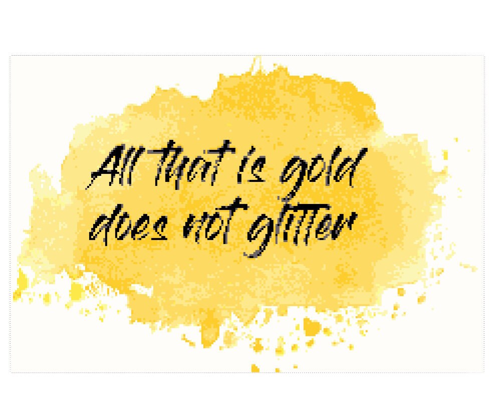 Cross Stitch Pattern - All That is Gold does not Glitter - Lord of the Rings - Watercolor