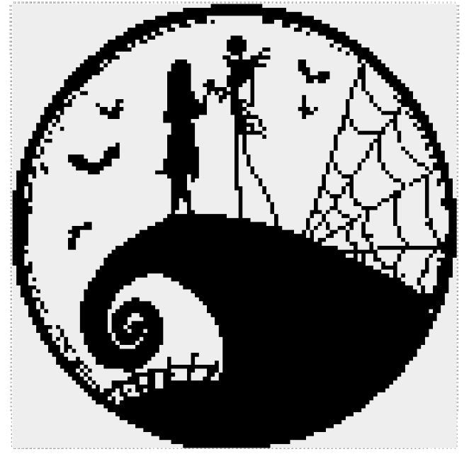 Cross Stitch Pattern - The Nightmare Before Christmas - Hoop pattern - 2 versions