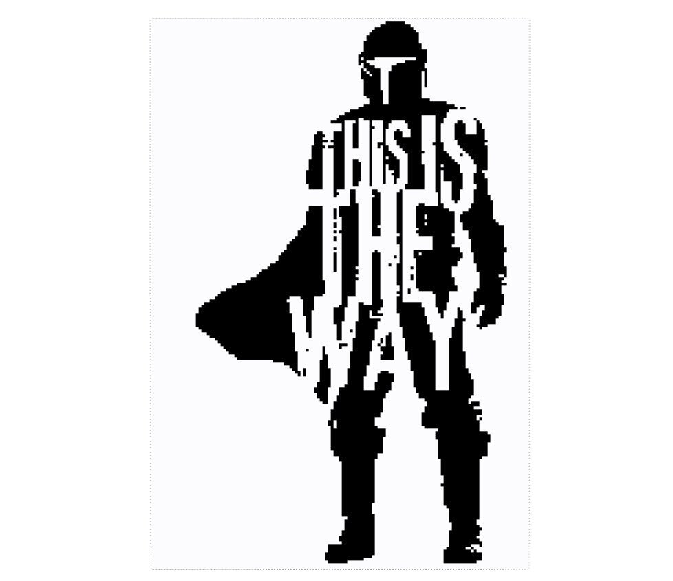 Cross Stitch Pattern - This is the way - The mandalorian - Star Wars