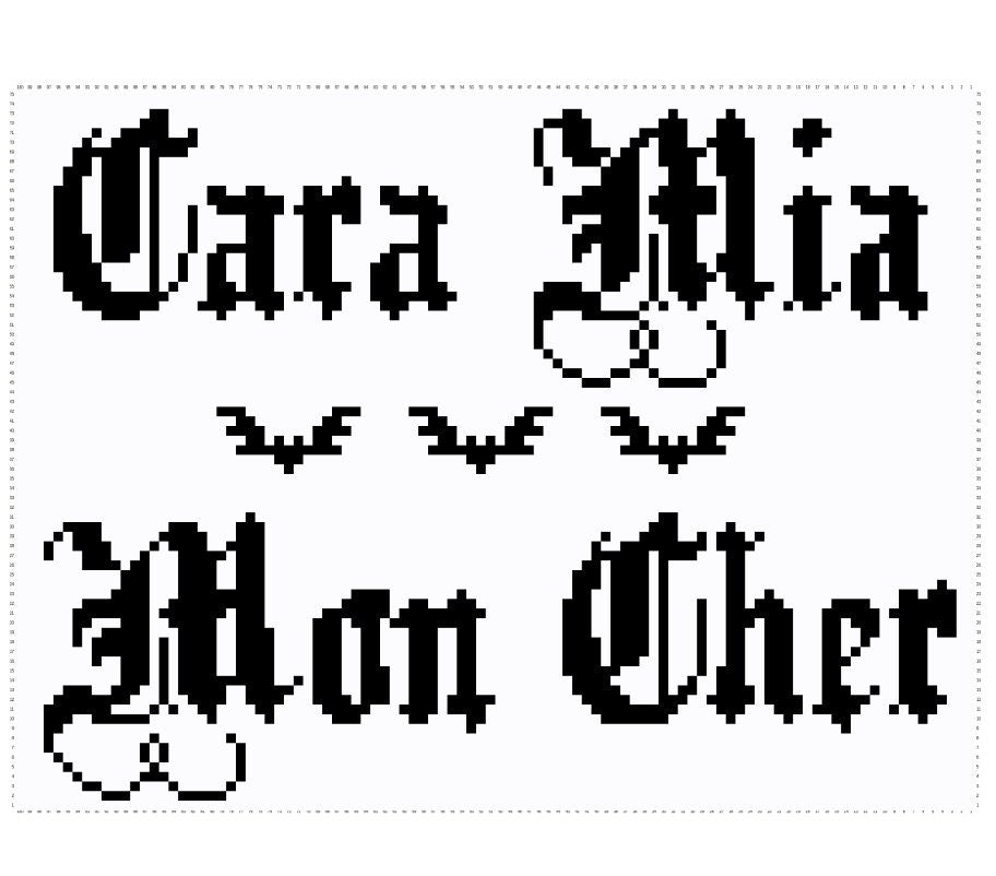 Cross Stitch Pattern - Addams Family - Cara Mia - Mon Cher