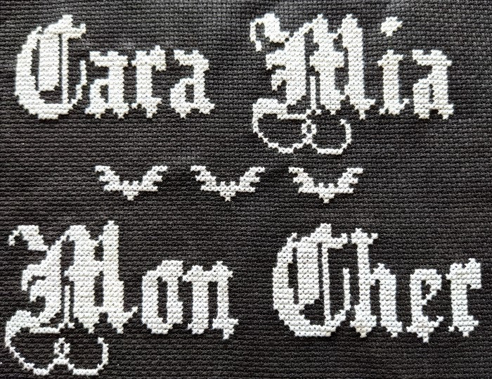 Cross Stitch Pattern - Addams Family - Cara Mia - Mon Cher