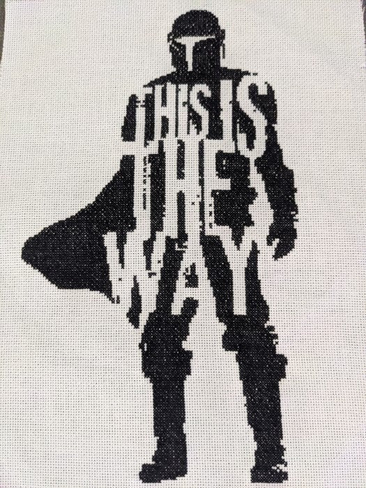 Cross Stitch Pattern - This is the way - The mandalorian - Star Wars
