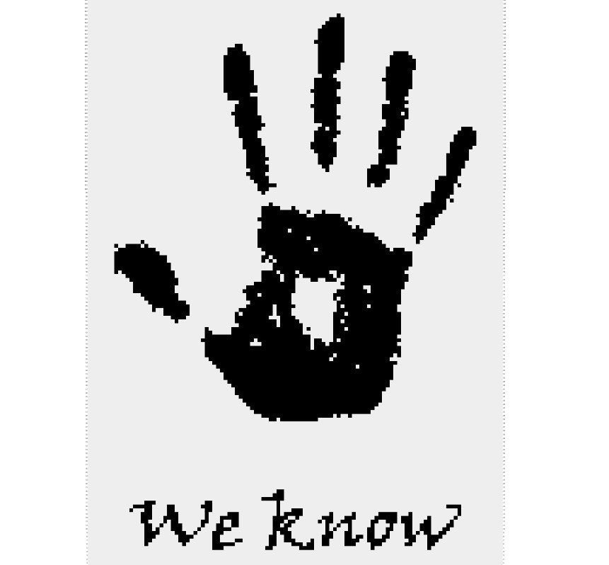 Cross Stitch Pattern - We Know - Dark Brotherhood - Skyrim