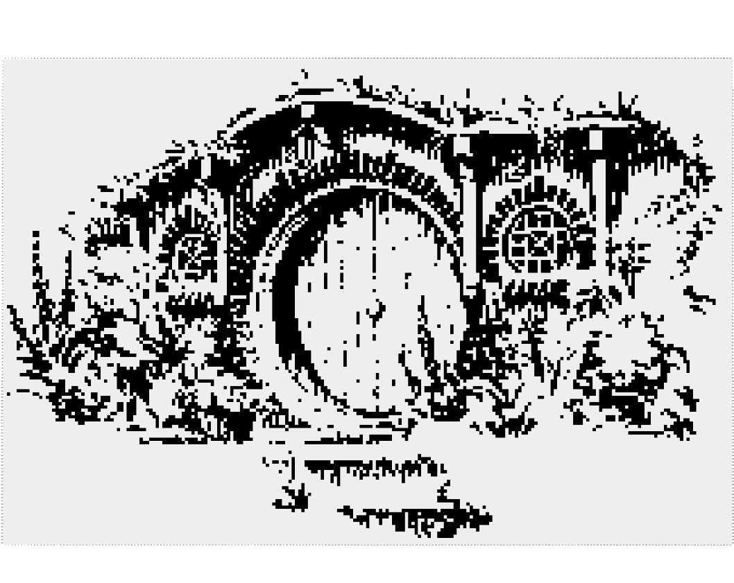 Cross Stitch Pattern - Bag End - Black and White - The Hobbit and The Lord of the Rings - Tolkein