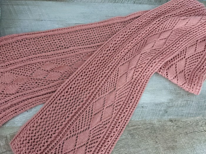 Knitting Pattern - Scarf - Argyle Lace - Spring Scarf Wrap