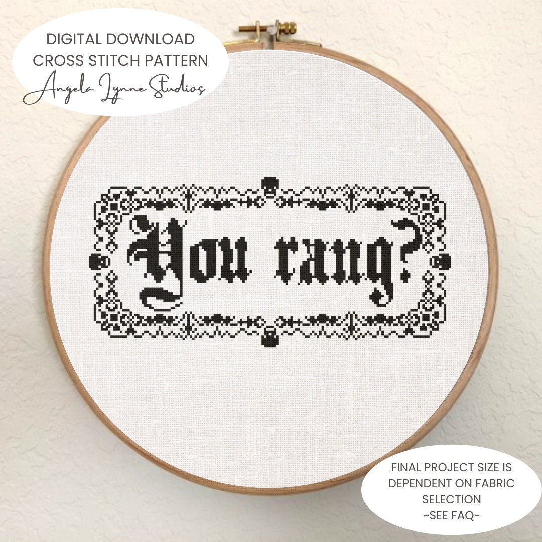 Cross Stitch Pattern - Addams Family - You rang?