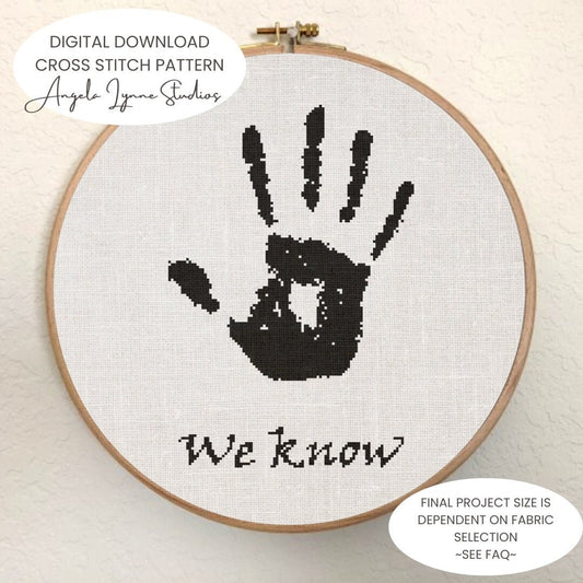 Cross Stitch Pattern - We Know - Dark Brotherhood - Skyrim