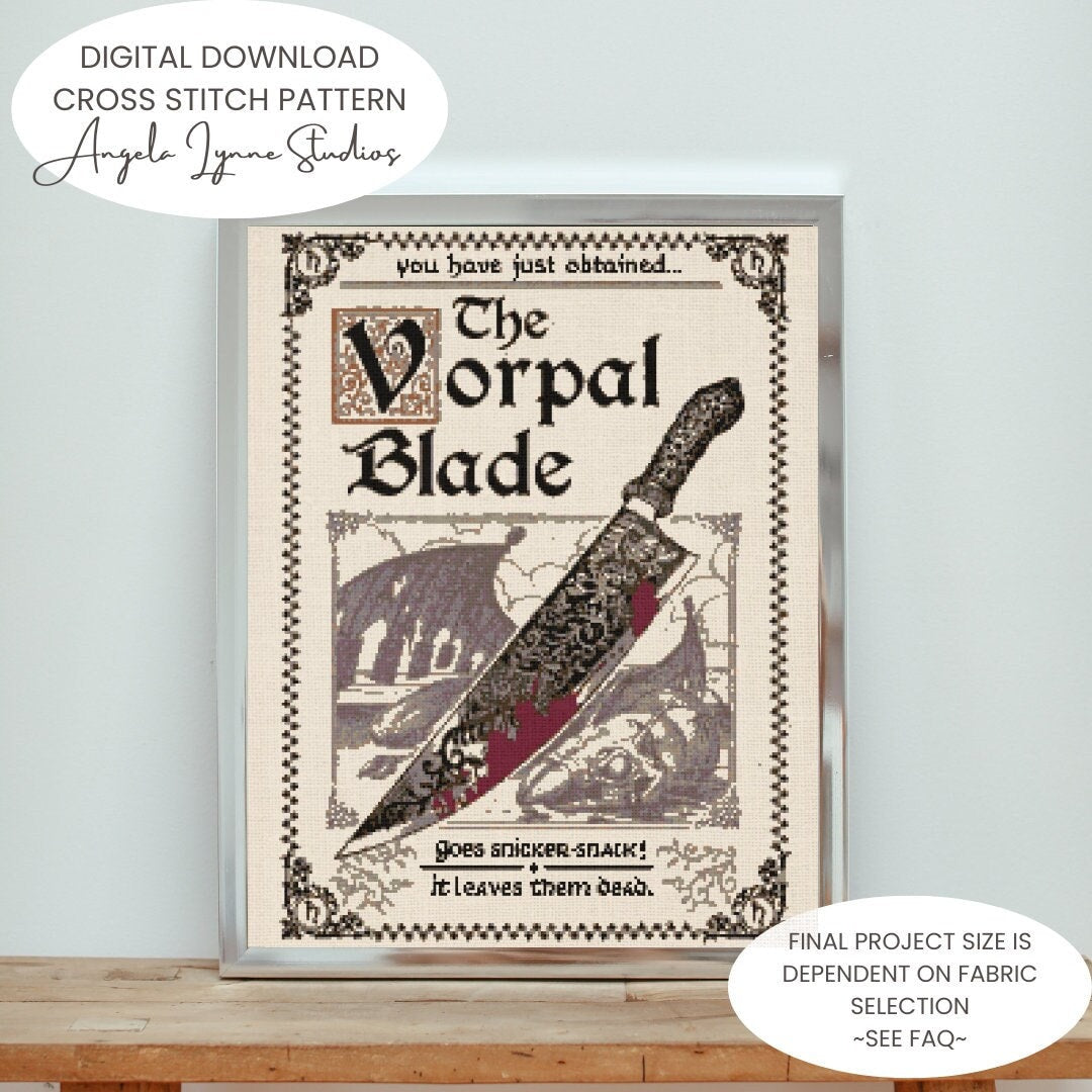Cross Stitch Pattern - Alice Madness Returns - Vorpal Blade