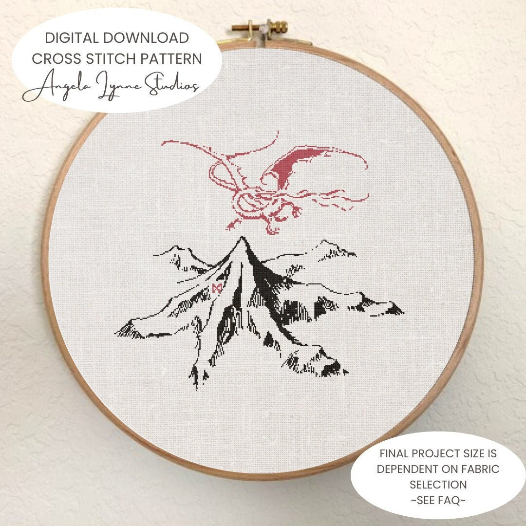 Cross Stitch Pattern - The Lonely Mountain - The Hobbit