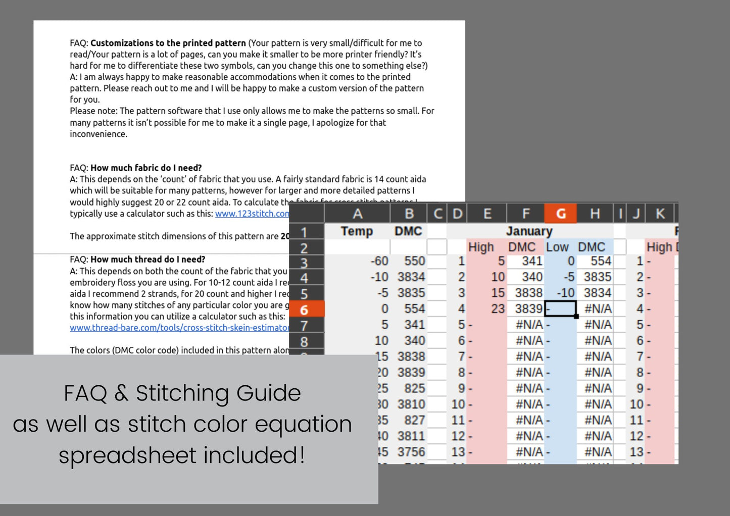 Cross Stitch Pattern - High Low Temperature Stitch-along - Eggs