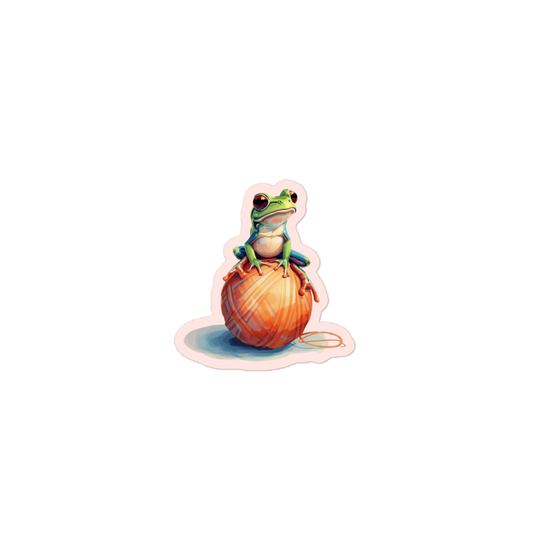 Yarn Frog - Sticker