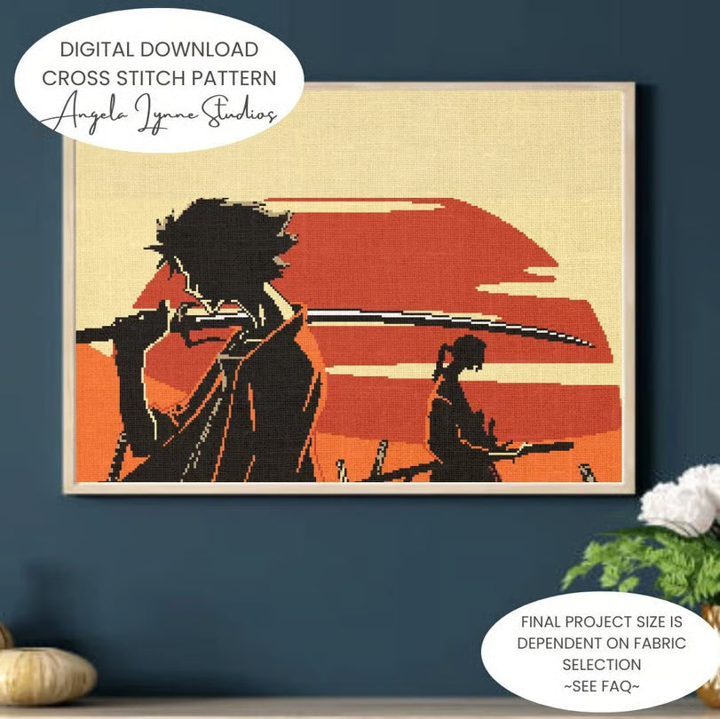 Cross Stitch Pattern - Samurai Champloo - Sunset