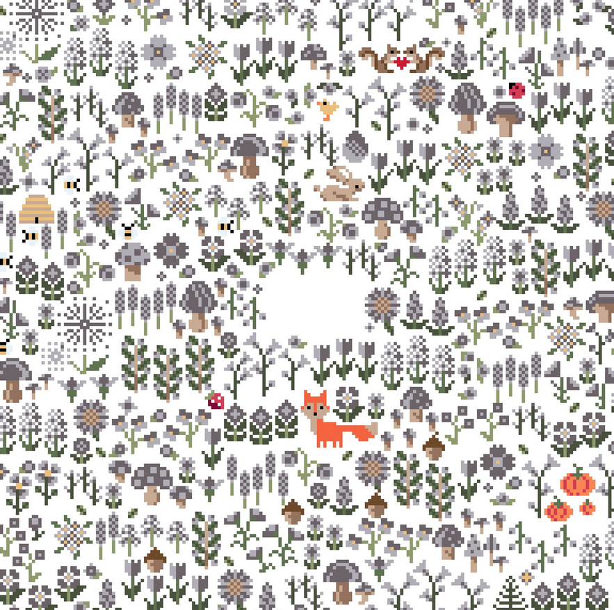 Cross Stitch Pattern - High Low Temperature Stitch-A-Long - Garden