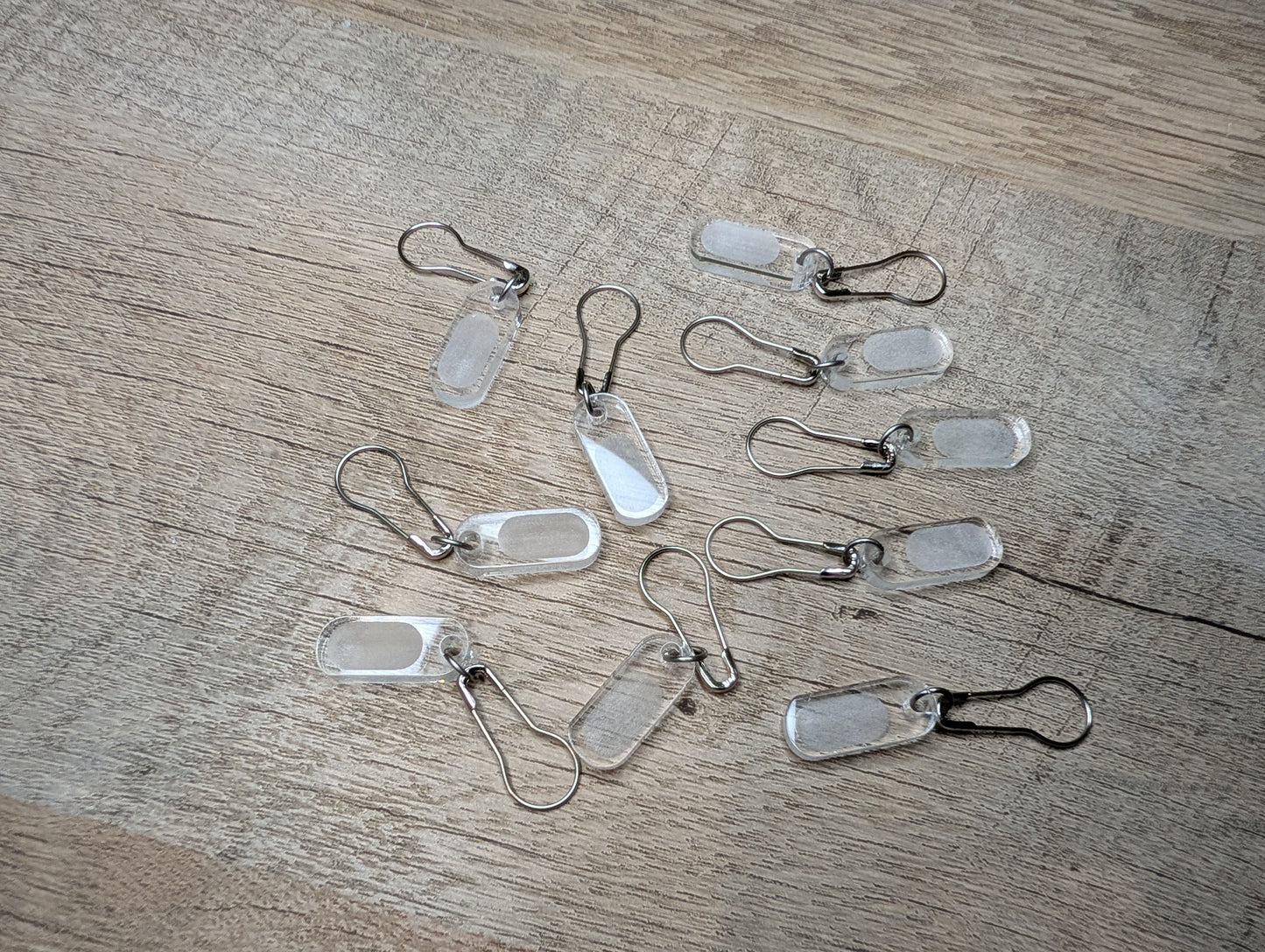 Clear acrylic stitch marker - custom reusable label