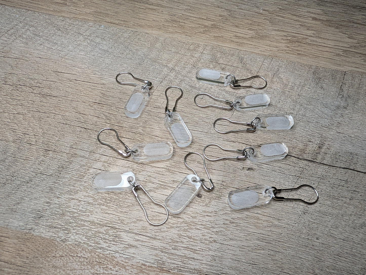 Clear acrylic stitch marker - custom reusable label